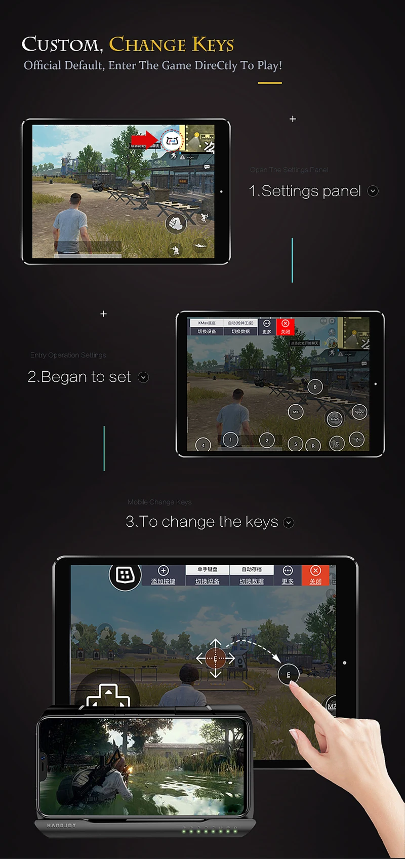 Handjoy Kmax2 конвертер клавиатуры и мышь Adapte для PUBG мобильная игра как Современный боевой 5