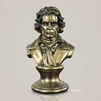 

Beethoven The Piani Ludwig Van Composer Statue Musician Bust Head Portrait Conductor Resin Action Figure Collectible Model Toy