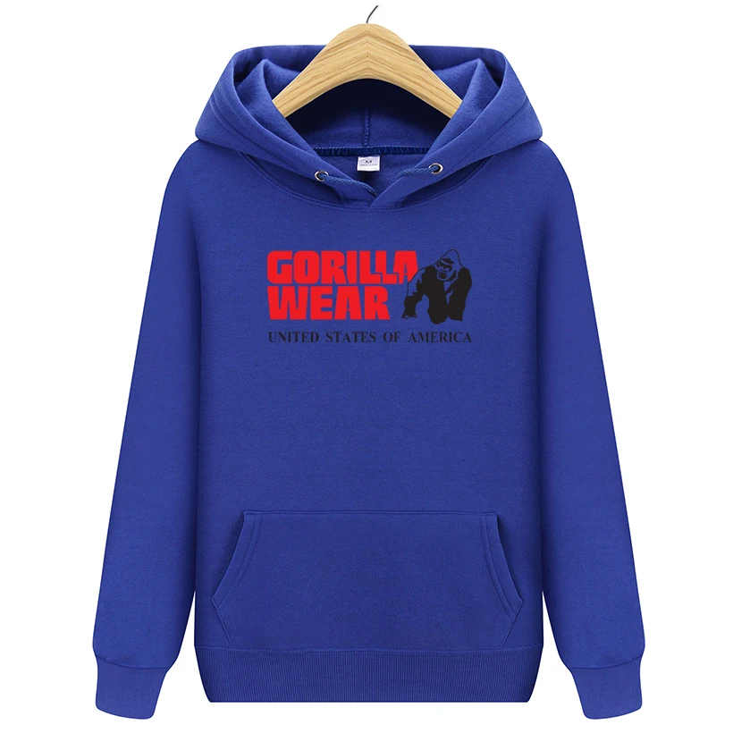 

2018 New Hoodies Fashion Gorilla Wear Harajuku Printed Mens Hoodies Pullover Winter Hoody Tracksuits Gorilla Wear Men Hot Sale