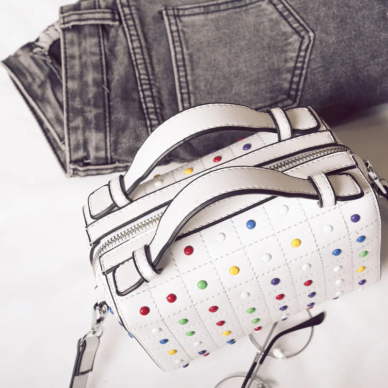 JANESPRI Crossbody Bags for Women Messenger Bags 2018 Vintage Leather Bags Women Handbags Famous Brand Rivet Small Shoulder Sac (42)