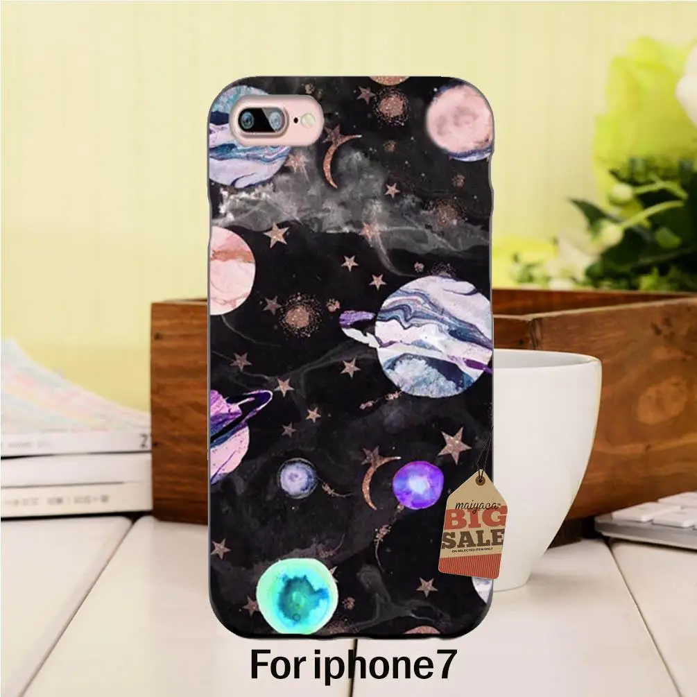 Мраморный Hrt вселенной земля луна звездное небо DIY Окрашены Красивый телефон