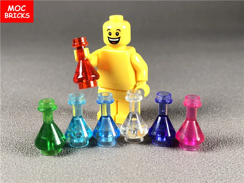 

20pcs/lot MOC Bricks Colorful Utensil Bottle, Erlenmeyer Flask fit with 193549 DIY Building Blocks Toys for children Xmas gifts