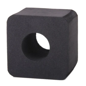

5 X 1x Mic Interview ABS Logo Flag Square Station 4 Sided Break Resistant Black