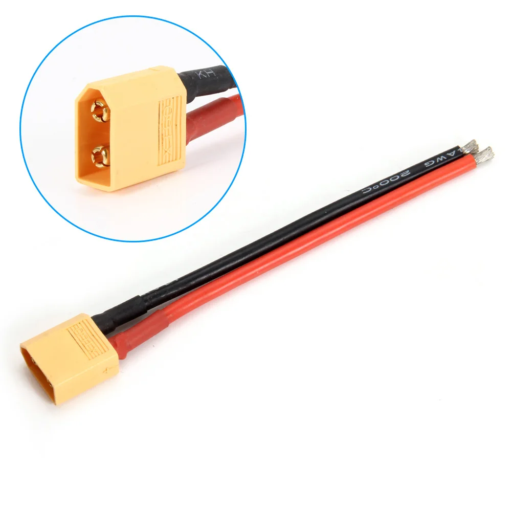2 Pcs XT60 Plug Battery Male Female Connector 14AWG Terminal Cable Silicone Wire Fit For RC