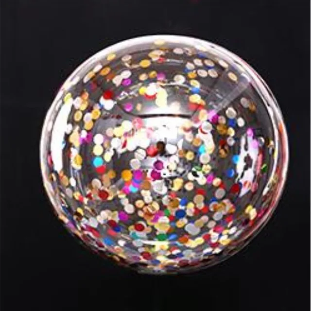 Blue confetti balloon 5pcs/lot18 inch round transparent Bobo ball kids