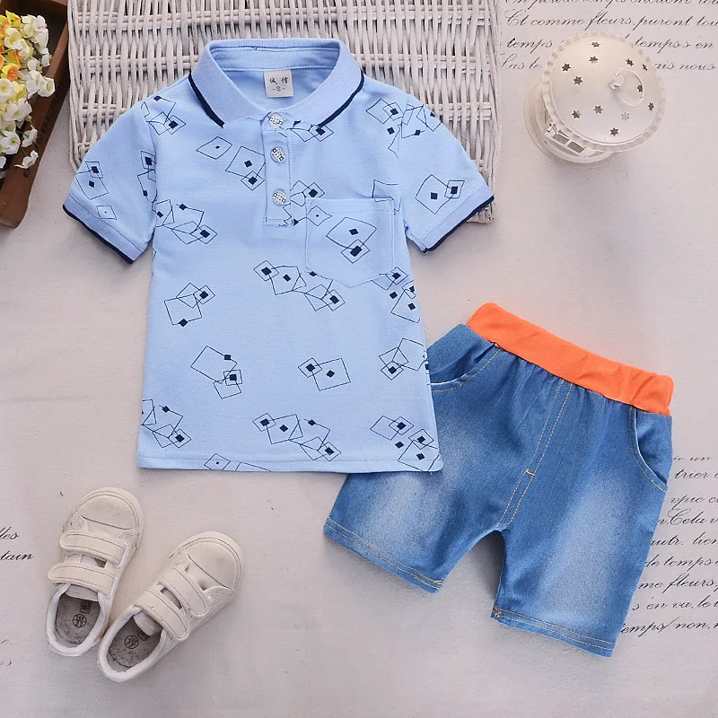

Toddler Boys Clothes Set New Baby Summer Clothing For Boy Child Outfits Infant Cotton Suit Kids Print Tracksuit 2 years Costume