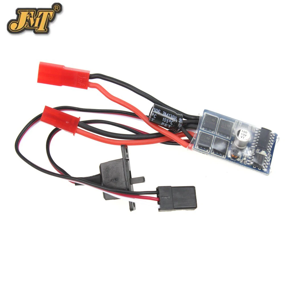 

JMT 10A Brushed ESC Two-Way Motor Speed Controller With Brake For 1/16 1/18 1/24 RC Car Boat Tank
