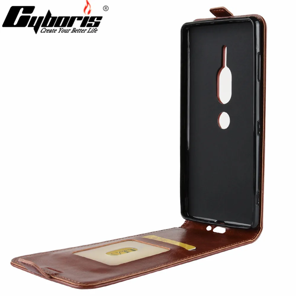 

CYBORIS for Sony Xperia XZ2 Premium Case PU Leather Case for Sony Xperia XZ 2 Premium Flip Cover Vertical Phone Cover Bag
