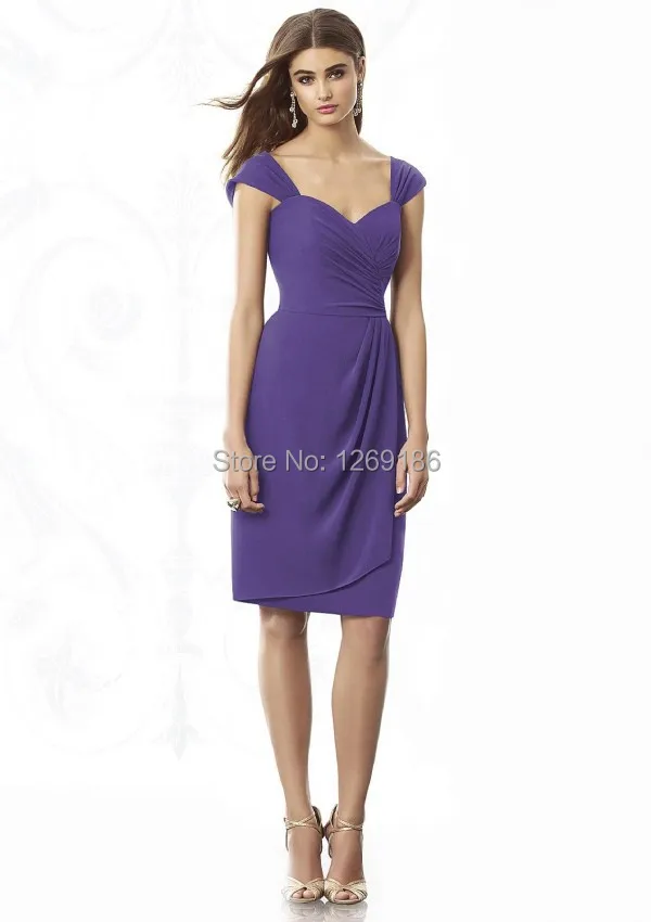 Free Shipping 2014 Latest Design Short Sheath Sweetheart Chiffon Homecoming Dresses Party Gowns | Свадьбы и торжества