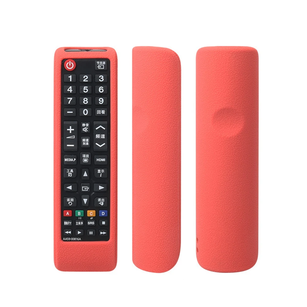 Аксессуары для дома противоударный мягкий защитный чехол для телевизора Противоскользящий пылезащитный силиконовый чехол с пультом дистанционного управления для samsung - Цвет: Red