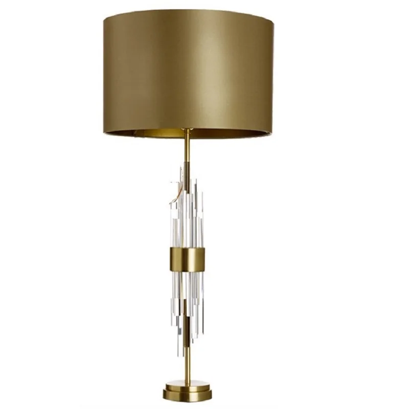 LukLoy постмодерн Кристалл светодиодный Настольный светильник прикроватный металлический креативный свет Роскошная декоративная настольная лампа для гостиной спальни