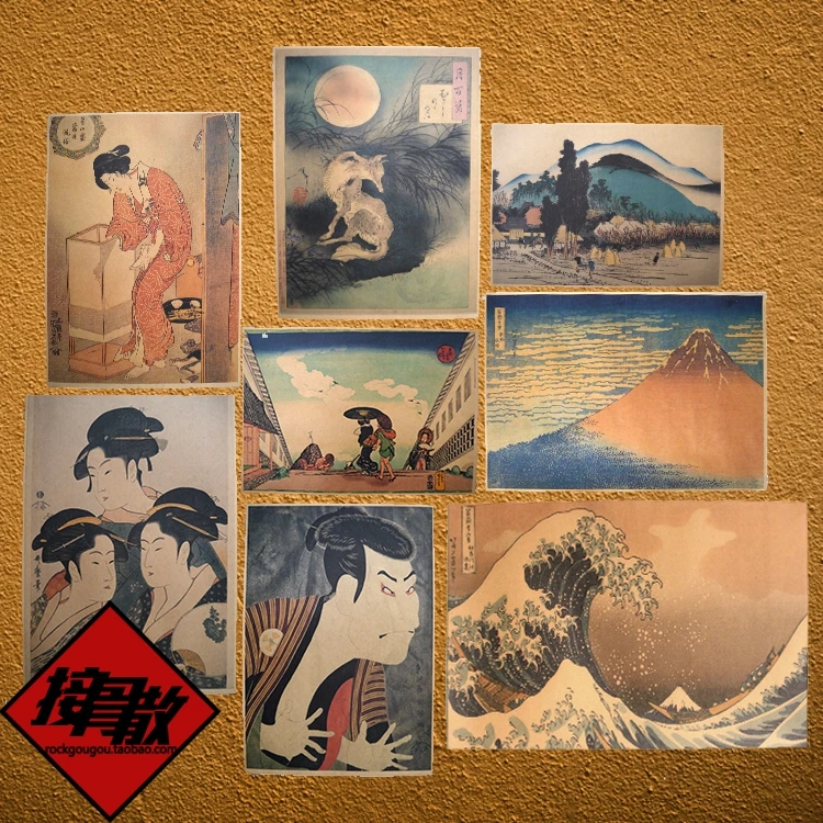 

Ancient Japan Surf In Kanagawa The Japanese Yamato-E Retro Vintage Canvas Painting Poster Home Decor Wall Sticker Funs Gift