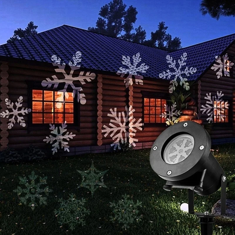 

Led Christmas Light Projector Outdoor 12 Slides, Indoor Led Landscape Spotlight Holiday Projector Lamp Waterproof for Xmas