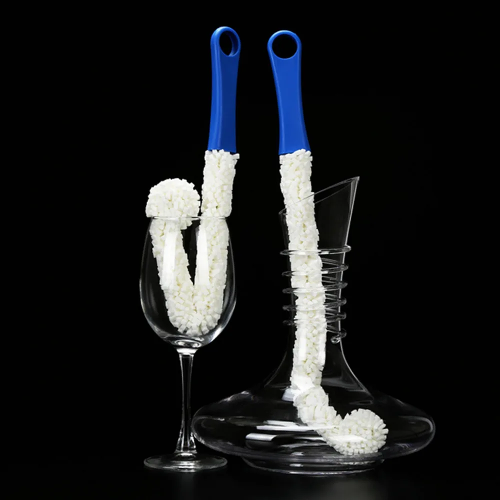Professional Soft Bendable Foam Cleaning Brushes Wine Decanter Stemware Glasses Dust Cleaning
