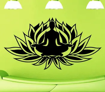 

Lotus Wall Decal Yoga Mandala Namaste Bohemian Om Indian Decor Vinyl Sticker