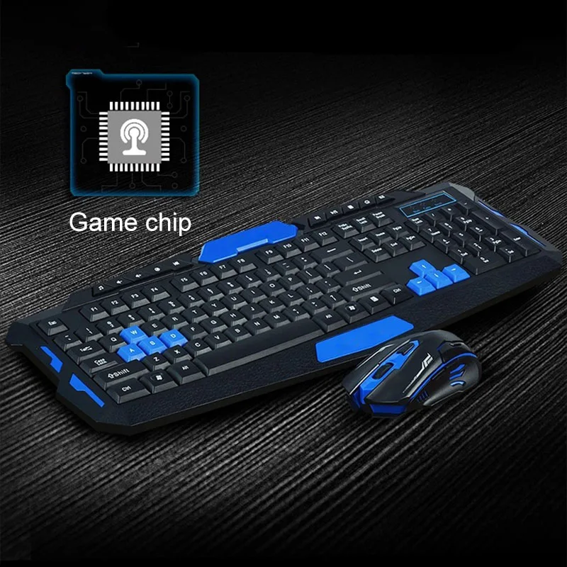 

New Comfortable Wireless 2.4Ghz Gaming Keyboard + Mouse Combo Waterproof Optical Multimedia USB Mechanical Set Q99 SL@88