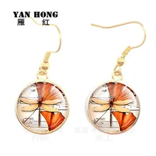 Yanhong dragonfly moda brincos de cristal vidro artesanal, 2019 aniversário banquete moda jóias, é o melhor presente para amigos