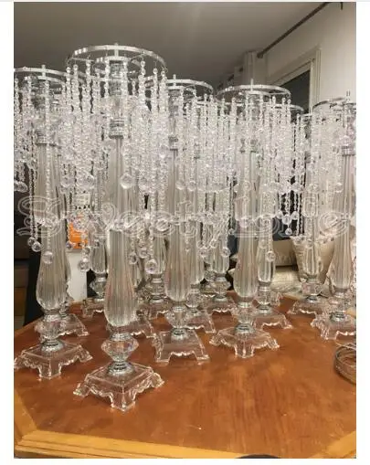 

70cm Tall Crystal Wedding Flower Stand Table Centerpiece Event Decoration