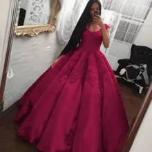 Бальное платье Бальные платья V шеи Кружева аппликация корсет атласные Длинные Формальные Вечерние Выпускные платья Пышные 16 robe de soiree