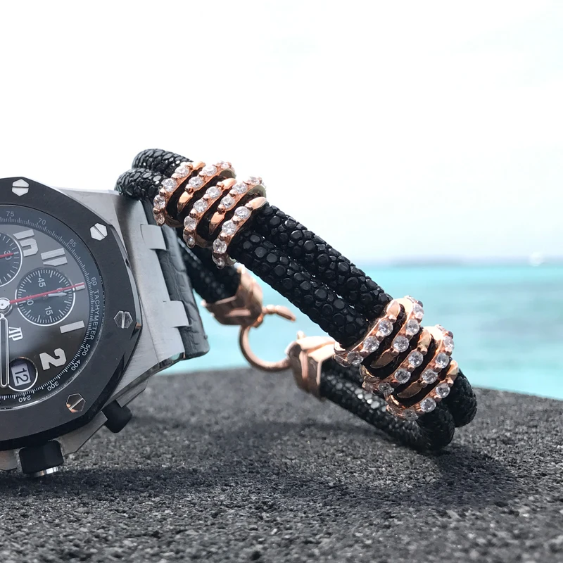 luxury sterling silver stingray bracelet-VSST-01 live pictures (13)