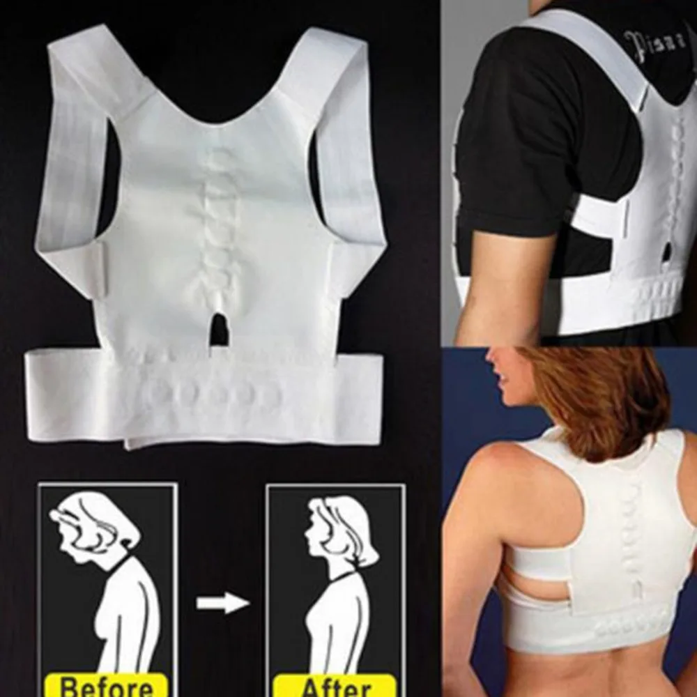 Power Magnetic Posture Humpback Support Corrector Back Brace Belt Elastic Adjustable Magic Strap for Men Women | Красота и здоровье