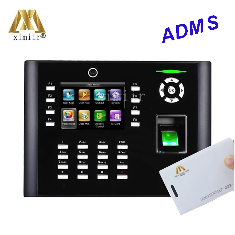 

TCP/IP+ADMS Linux System iclock680 Id card fingerprint time attendance and access control door lock With communication