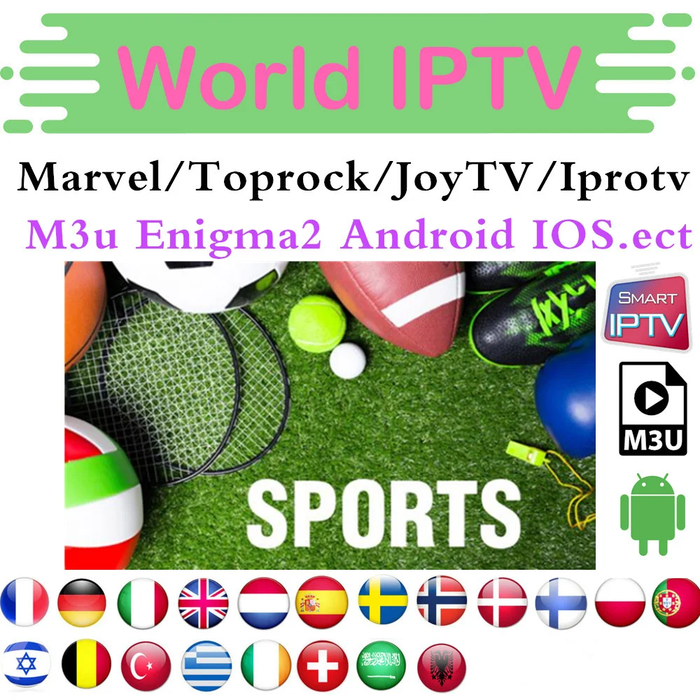 

IPTV Europe Nordic Israel Sweden Spain Portugal Italy Dutch German UK Arabic IPTV M3U Subscription 4K Android Smart TV Enigma2