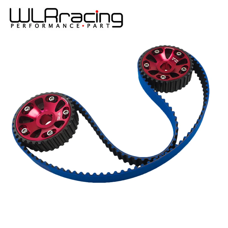 WLR RACING-HNBR гоночный Ремень ГРМ синий+ алюминиевый кулачок красный для B16A 99-00 Civic Si 94-97 Del Sol VTEC DOHC TB1001B+ 6532R