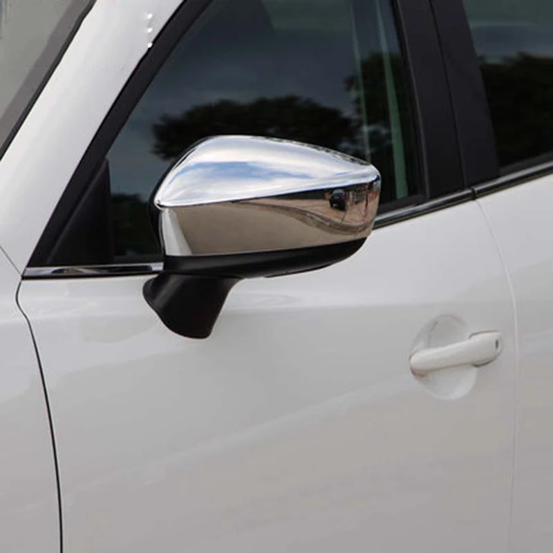 Para CX-5 CX5 2015 2016 ABS cromo puerta lateral espejo retrovisor de coche de rayas de parte inferior 2 piezas