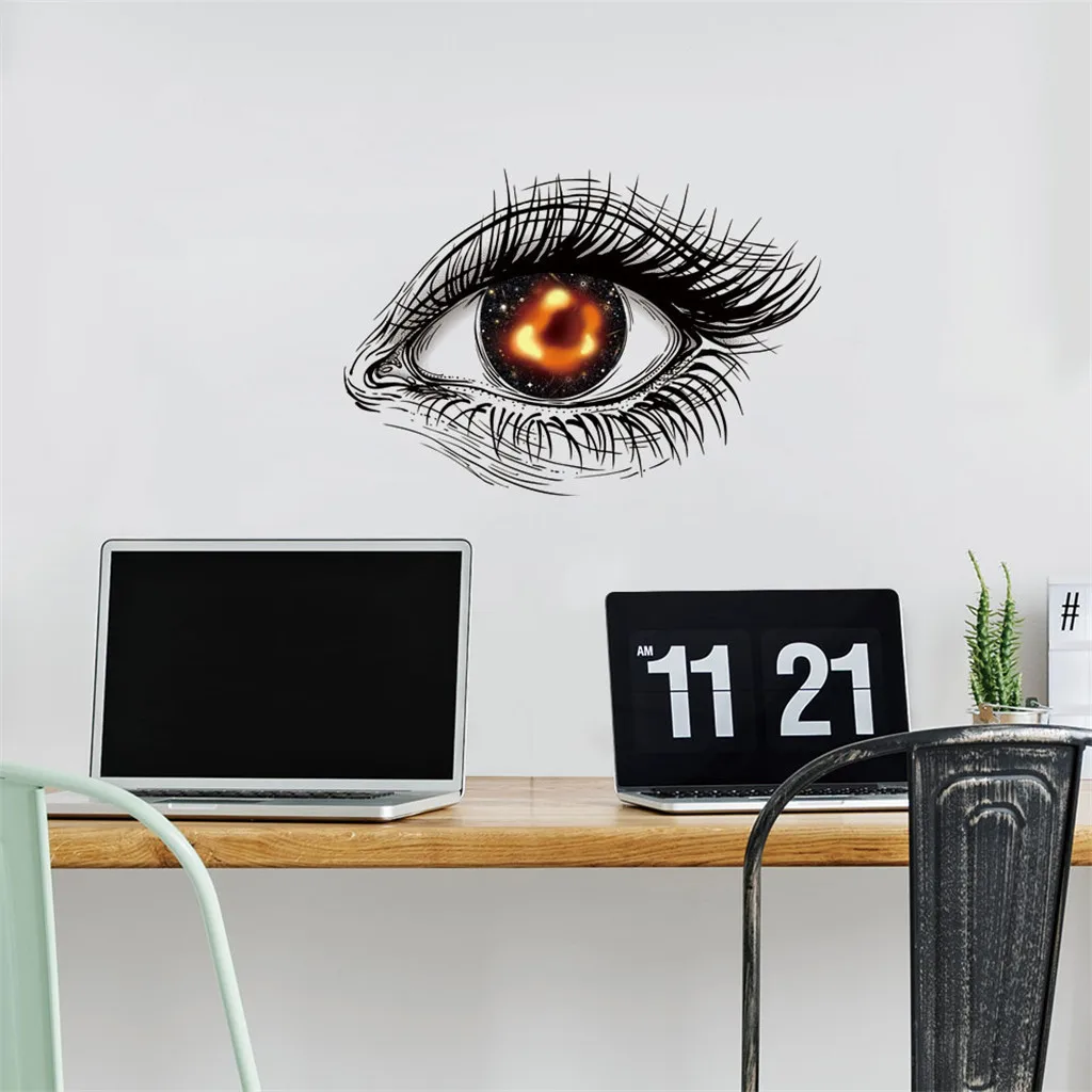Креативные настенные 3D наклейки KAKUDER с имитацией сломанных стен глаз черных