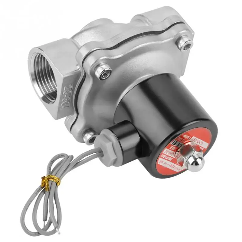 DC 12V G" Электрический электромагнитный клапан из нержавеющей стали 304 нормально закрытый электромагнитный клапан 2 положения 2-ходовой клапан