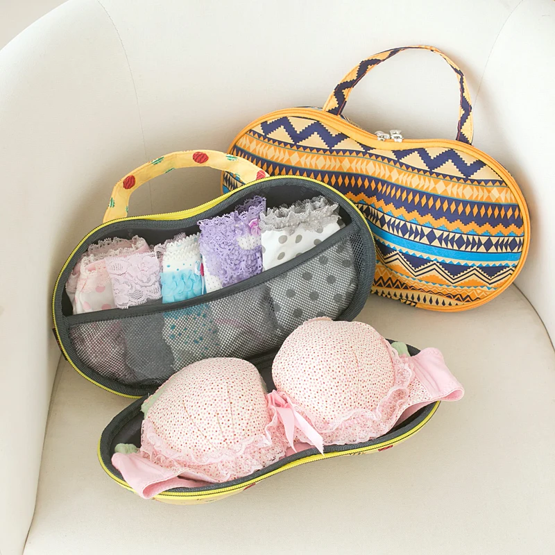 Stylish Portable Lingerie Storage Case Sexy Lady s Colorful Bra Chest Bag Underwear Organizer Travel Bag