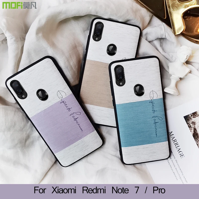 

For Xiaomi Redmi Note 7 Pro Case Mofi For Xiaomi Redmi Note 7 Case Back Cover Sponge Cotton Cloth Soft Redmi Note 7 Purple Pink