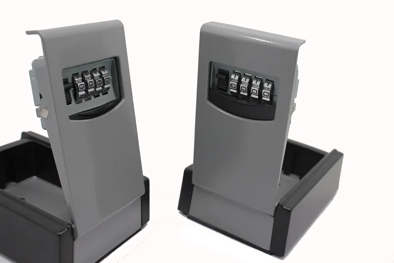 Key Safe Box Outdoor Digit Wall Mount Combination Password Lock Aluminum Alloy Material Keys Storage Box Security Safes