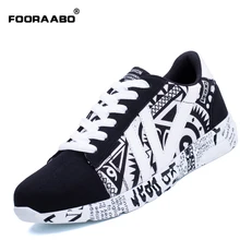 FOORAABO Nuevos Hombres Zapatos Casual Negro 2017 de La Moda Otoño Cómoda Para Hombre Pisos Zapatos Para Caminar Masculinos Zapatos Sapato masculino de Cuero