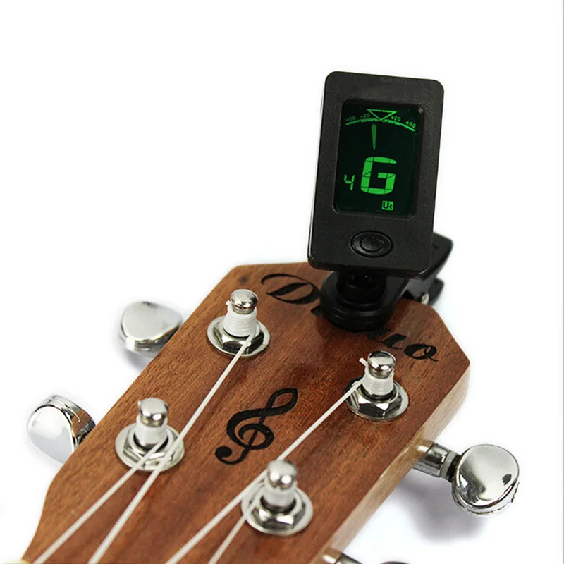 Guitar Tuner Rotatable Clip Mini Digital LCD Clip on Tuner For