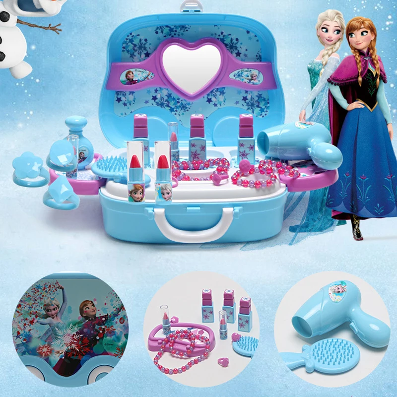 Disney frozen elsa and anna Makeup set Fashion House Simulation Dresser Toy Beauty pretend play for kids birthday gift-in Beauty & Fashion Toys from Toys ...