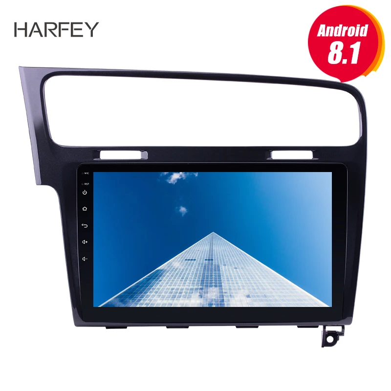 Автомагнитола Harfey с сенсорным экраном 10 1 дюйма Android 9 GPS Wi Fi Bluetooth для VW Volkswagen Golf 7 2013