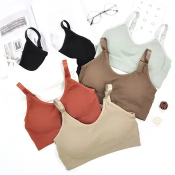 

Yfashion Women Non-steel Ring Bra Tops Fashion Thickened Shock-proof Sports Bra Tank Tops