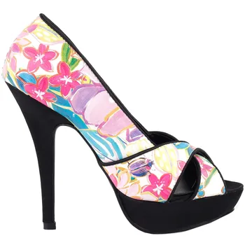 

LF30474 Fab Multi-Coloured Floral Criss Cross Platform Stiletto Shoe Size 4/5/6/7/8/9/10