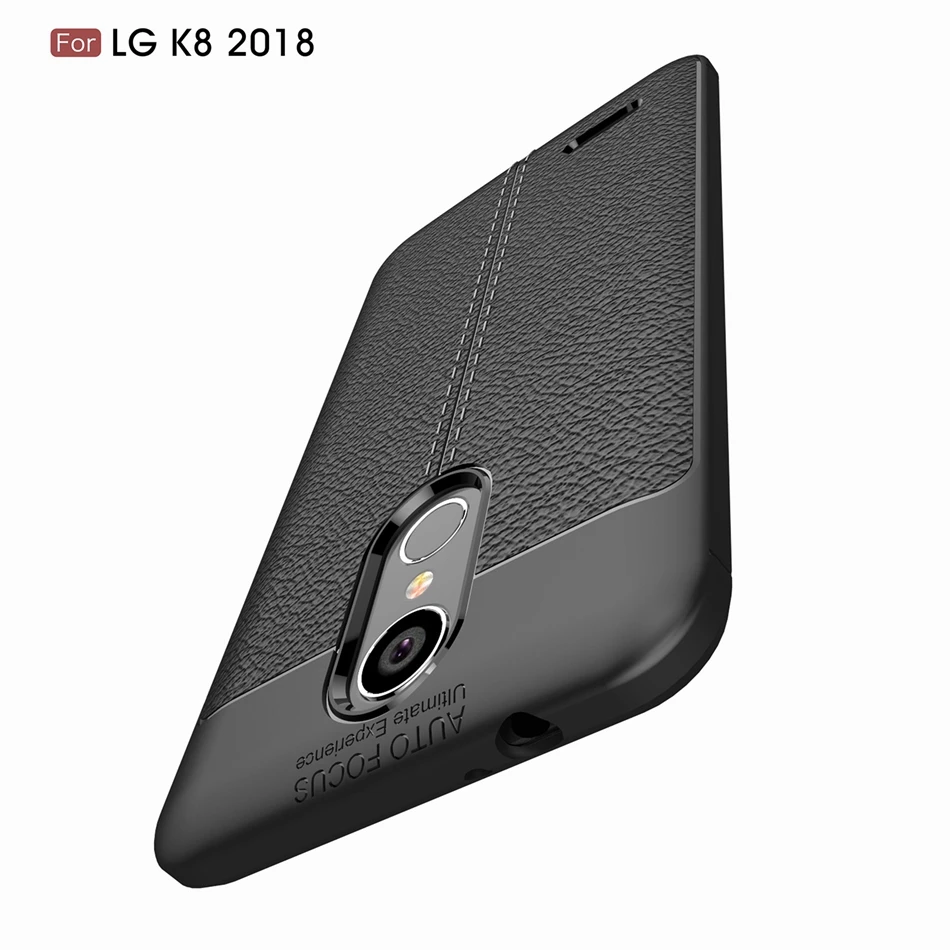 REAOOM Litchi pattern Case for LG K8 2018 Cover Full Protected Coque for LG G7 G6 Soft TPU Fitted Case for Q7 Q6 Business Cover (11)