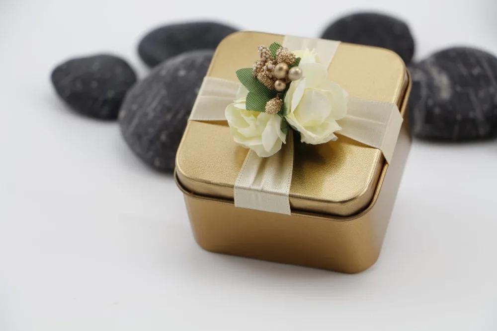 200PCS S size 65x65x40mm squre bridal shower favor gift boxes with customize service | Дом и сад