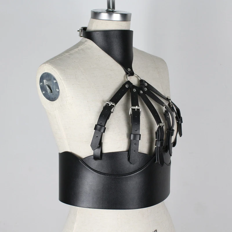 CEA. Жгут Харадзюку широкий пояс сексуальный чокер портупея ремни для женщин боди Подтяжки Высокое качество из искусственной кожи скульптуры