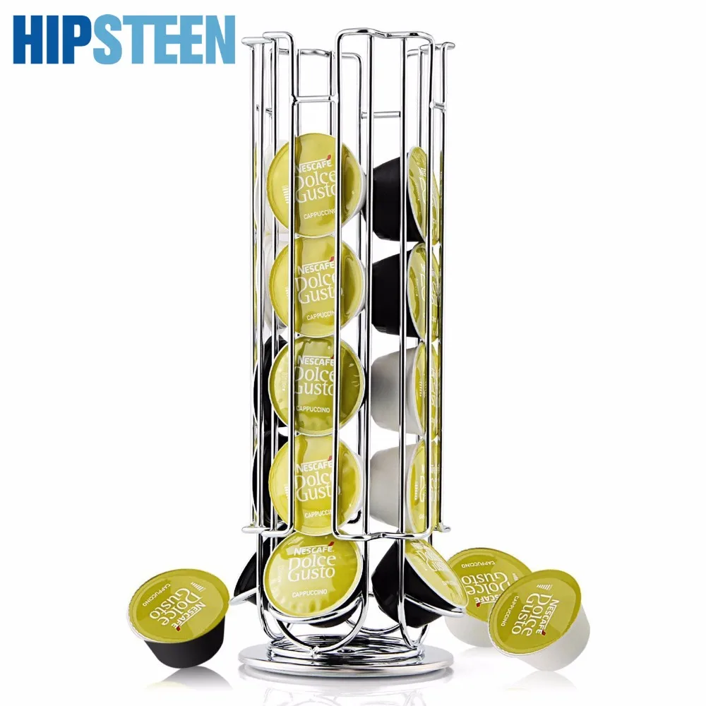 HIPSTEEN Coffee Pod Holder Revolving Tassimo Nespresso Dolce Gusto