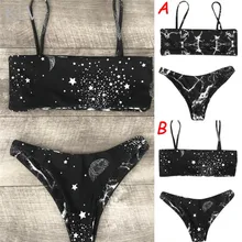 KLV комплект бикини женский купальник пуш-ап на подкладке; бразильский пляжный Бикини Двойной Купальник с боковыми завязками женский купальный костюм#@ F