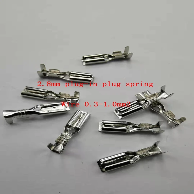 

With lock 2.8 plug spring copper connector insert female plug type cold-pressed terminal block