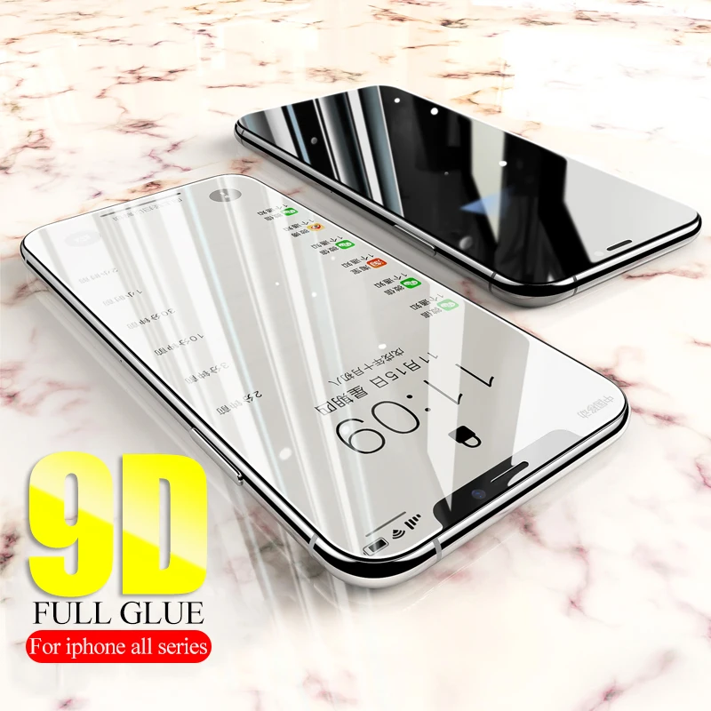 9D полноклеевое Защитное стекло для iphone 6 7 8 plus закаленное стекло для Apple iphone X xs max xr 7p 8 p 7plus 8 plus glas пленка