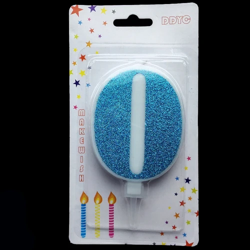 Экстра большой синий блеск свечи-цифры с днем рождения торт полная луна сто дней признание мужской мальчик ребенок 520 подарок - Цвет: 0 3.9