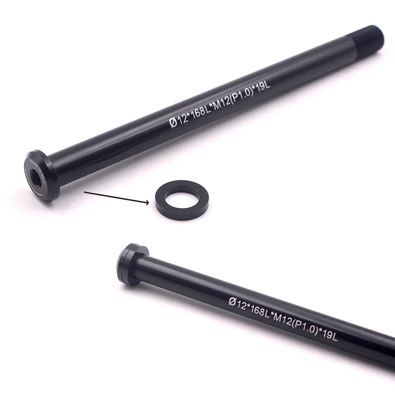 

Aluminum Alloy Bike Thru Axle Hub Barrel Shaft 142*12MM 37g 168mm Length Thru Axle