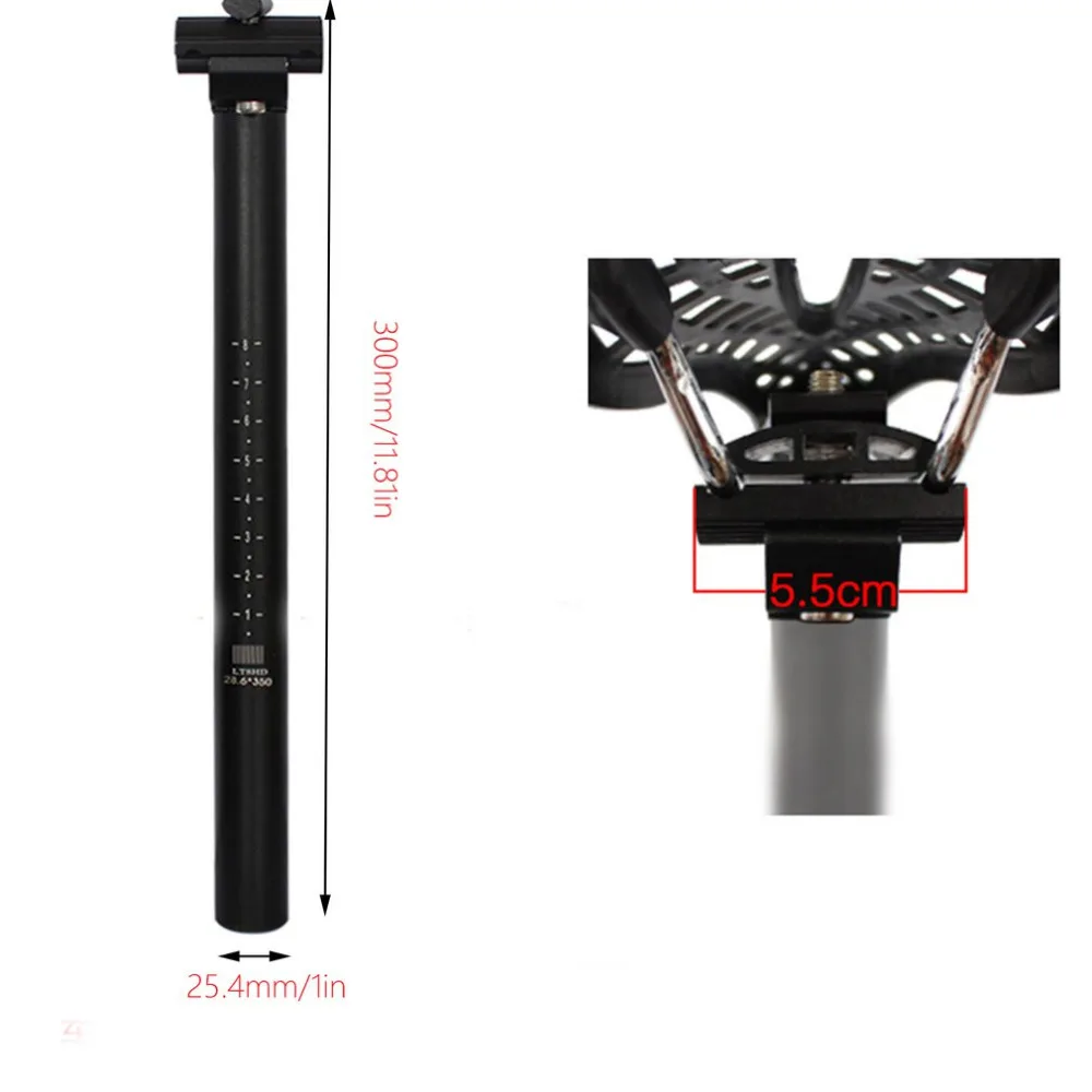 New Aluminum Alloy Bicycle Seatpost Mtb Road Mountain Bike Black Seat Post Seat Tube 27.2/28.6*/30.4*300 Mm Bicycle Parts